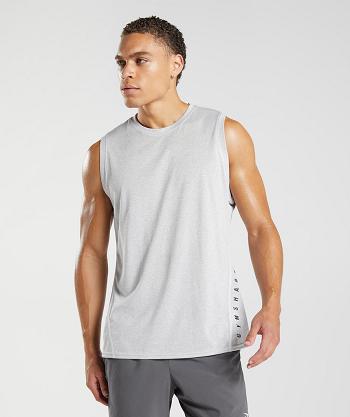 Pánské Tílko Gymshark Sportovní Bílé Šedé | CZ 2317KOR